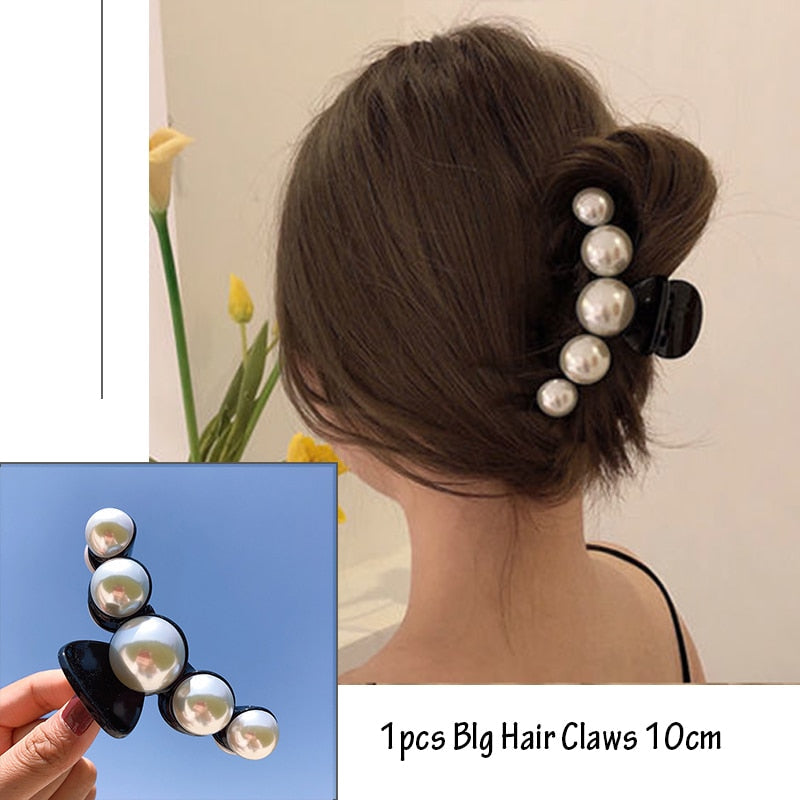 Fashion Metal Hair Claw For Women Gold Silver Color Cross Crab Hair Clip Korean Elegant Geometric Hairpin Girl Hair Accessories